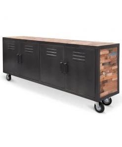 Kleo Boatwood & Powdercoated Steel Locker TV Entertainment Unit