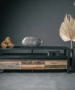 Kleo INDOOR New Age Boatwood And Powdercoated TV Entertainment Unit