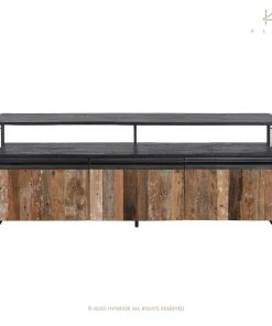 Kleo INDOOR New Age Boatwood & Powdercoated TV Sideboard Unit