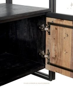 Kleo INDOOR New Age Boatwood & Powdercoated TV Sideboard Unit