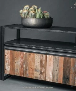 Kleo INDOOR New Age Boatwood & Powdercoated TV Sideboard Unit