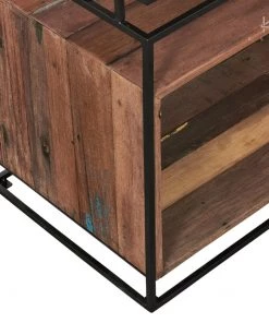 Kleo INDOOR Nako Boatwood & Powdercoated Metal Open Shelf Storage Unit