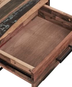 Kleo Nako Wood & Powdercoated Metal 4 Drawer TV Unit