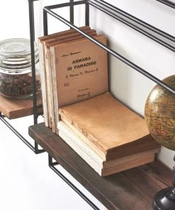 Kleo INDOOR Nako Boatwood & Powdercoated Metal Look Shelf Set Of 5 17 Kleo INDOOR Nako Boatwood & Powdercoated Metal Look Shelf Set Of 5