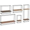 Kleo INDOOR Nako Boatwood & Powdercoated Metal Look Shelf Set Of 5