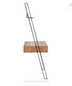 Kleo INDOOR Nako Mixed Hardwood & Powdercoated Metal Leaning Wall Desk