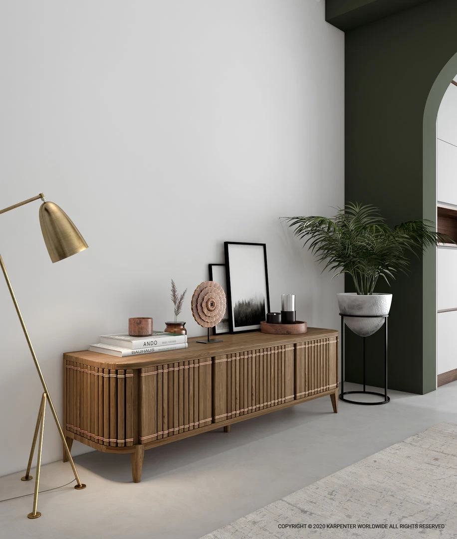 Karpenter INDOOR Koppar Media Cabinet With 3 Doors - European Oak 9 Karpenter INDOOR Koppar Media Cabinet With 3 Doors - European Oak