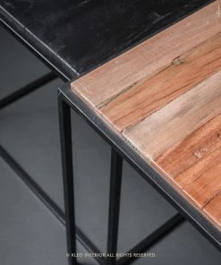 Kleo Sublime Mixed Hardwood & Metal Coffee Table & Side Table Set INDOOR 13 Kleo Sublime Mixed Hardwood & Metal Coffee Table & Side Table Set INDOOR