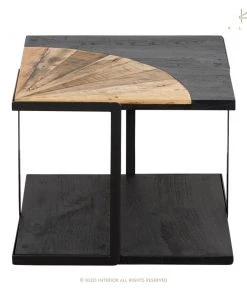 Kleo INDOOR Sublime Mixed Hardwood & Metal Square Side Table