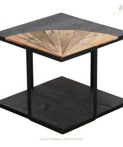 Kleo INDOOR Sublime Mixed Hardwood & Metal Square Side Table