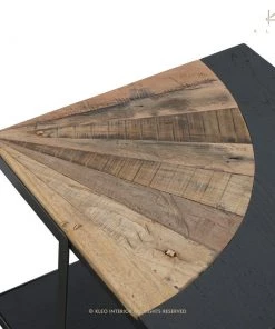 Kleo INDOOR Sublime Mixed Hardwood & Metal Square Side Table