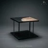 Kleo INDOOR Sublime Mixed Hardwood & Metal Square Side Table