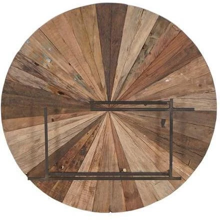 Kleo Sublime Mixed Boatwood & Metal Low Wall Shelf 1 Kleo Sublime Mixed Boatwood & Metal Low Wall Shelf