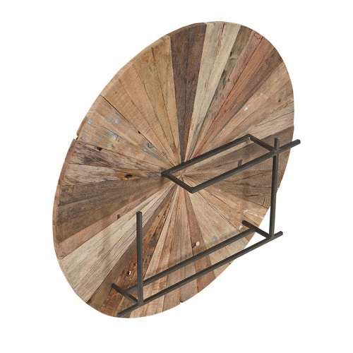 Kleo Sublime Mixed Boatwood & Metal Low Wall Shelf 5 Kleo Sublime Mixed Boatwood & Metal Low Wall Shelf