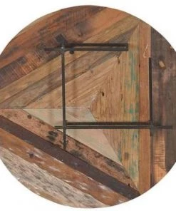 Kleo Sublime Mixed Boatwood & Metal High Wall Shelf