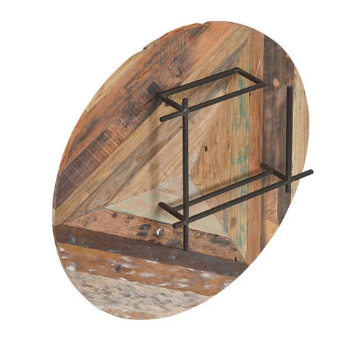 Kleo Sublime Mixed Boatwood & Metal High Wall Shelf 4 Kleo Sublime Mixed Boatwood & Metal High Wall Shelf
