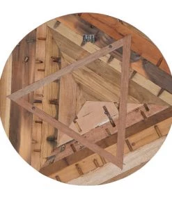 Kleo Sublime Mixed Boatwood & Metal High Wall Shelf