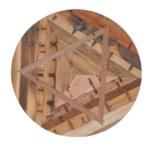 Kleo Sublime Mixed Boatwood & Metal High Wall Shelf 2 Kleo Sublime Mixed Boatwood & Metal High Wall Shelf