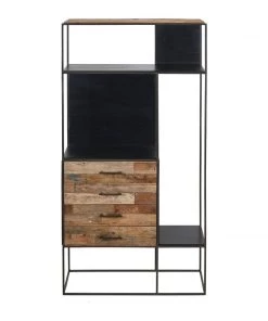 Kleo INDOOR Sublime Mixed Boatwood & Metal 3 Drawer Shelving Storage Unit