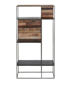 Kleo INDOOR Sublime Mixed Boatwood & Metal Open Bookshelf Storage Unit 6 Kleo INDOOR Sublime Mixed Boatwood & Metal Open Bookshelf Storage Unit