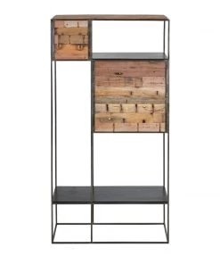 Kleo INDOOR Sublime Mixed Boatwood & Metal Open Bookshelf Storage Unit 7 Kleo INDOOR Sublime Mixed Boatwood & Metal Open Bookshelf Storage Unit