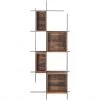Kleo Sublime Mixed Boatwood & Metal Large Box Wall Shelving Unit