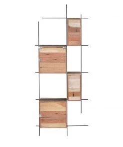 Kleo Sublime Mixed Boatwood & Metal Large Box Wall Shelving Unit 9 Kleo Sublime Mixed Boatwood & Metal Large Box Wall Shelving Unit