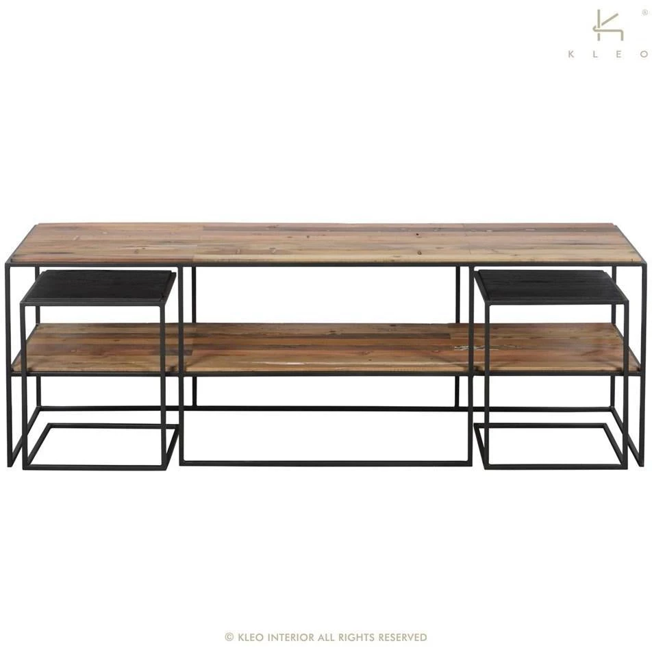 Kleo Sublime Mixed Hardwood Timber TV Stand & Side Table Set INDOOR 1 Kleo Sublime Mixed Hardwood Timber TV Stand & Side Table Set INDOOR