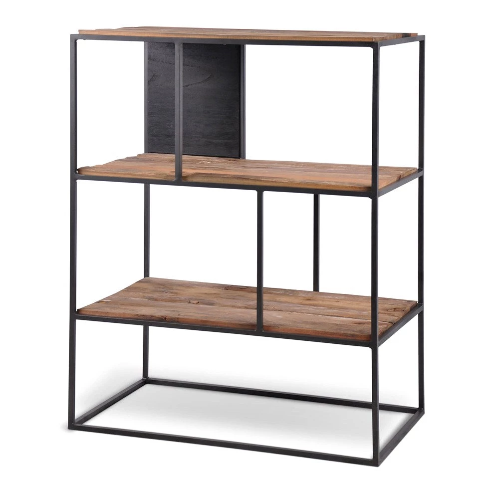 Kleo Sublime Mixed Boatwood & Metal Open Compact Bookshelf Cabinet INDOOR 1 Kleo Sublime Mixed Boatwood & Metal Open Compact Bookshelf Cabinet INDOOR