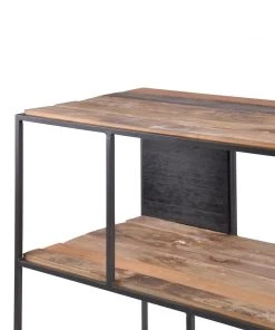 Kleo Sublime Mixed Boatwood & Metal Open Compact Bookshelf Cabinet INDOOR 6 Kleo Sublime Mixed Boatwood & Metal Open Compact Bookshelf Cabinet INDOOR