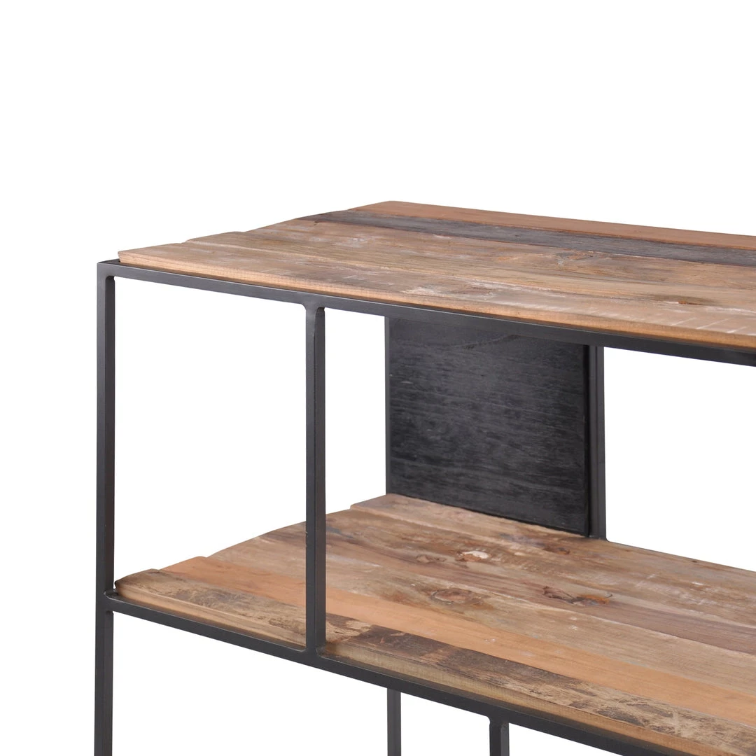 Kleo Sublime Mixed Boatwood & Metal Open Compact Bookshelf Cabinet INDOOR 3 Kleo Sublime Mixed Boatwood & Metal Open Compact Bookshelf Cabinet INDOOR