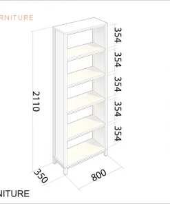 Karpenter INDOOR Solid Bookshelf - FSC Teak