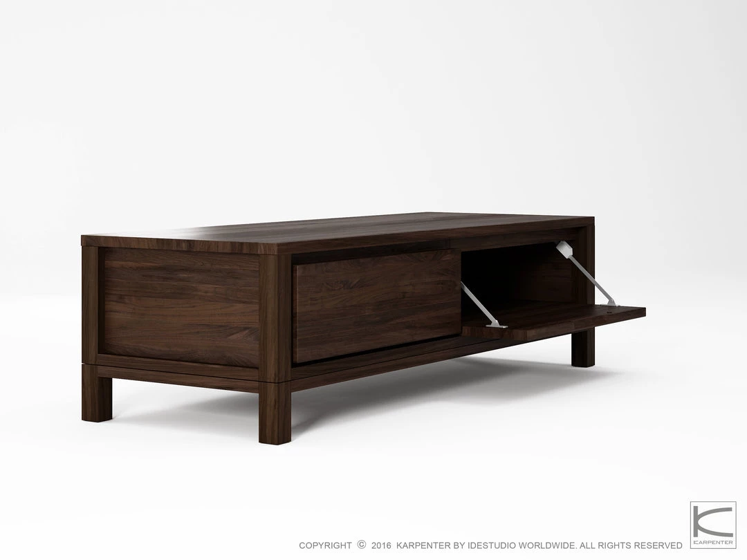 Karpenter Solid TV Unit Walnut Natural 3 Karpenter Solid TV Unit Walnut Natural