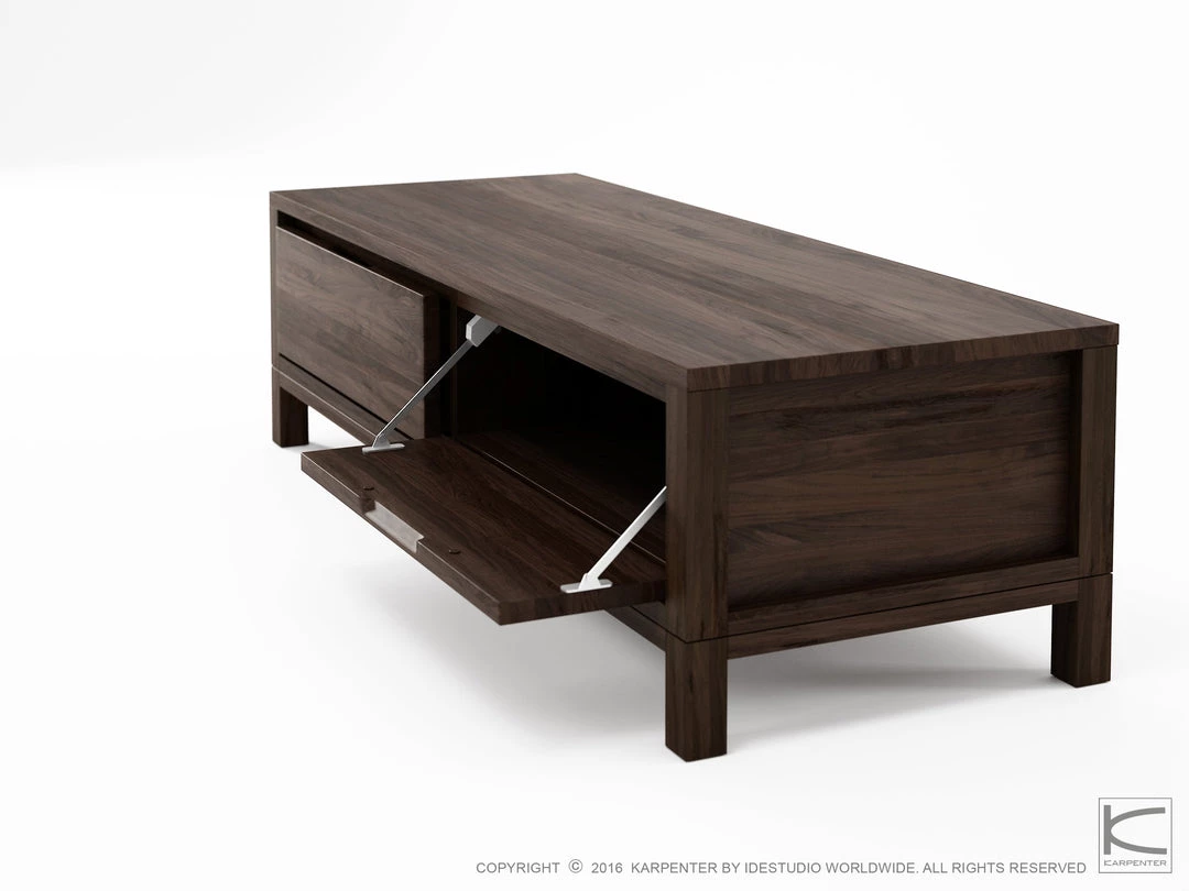 Karpenter Solid TV Unit Walnut Natural 2 Karpenter Solid TV Unit Walnut Natural