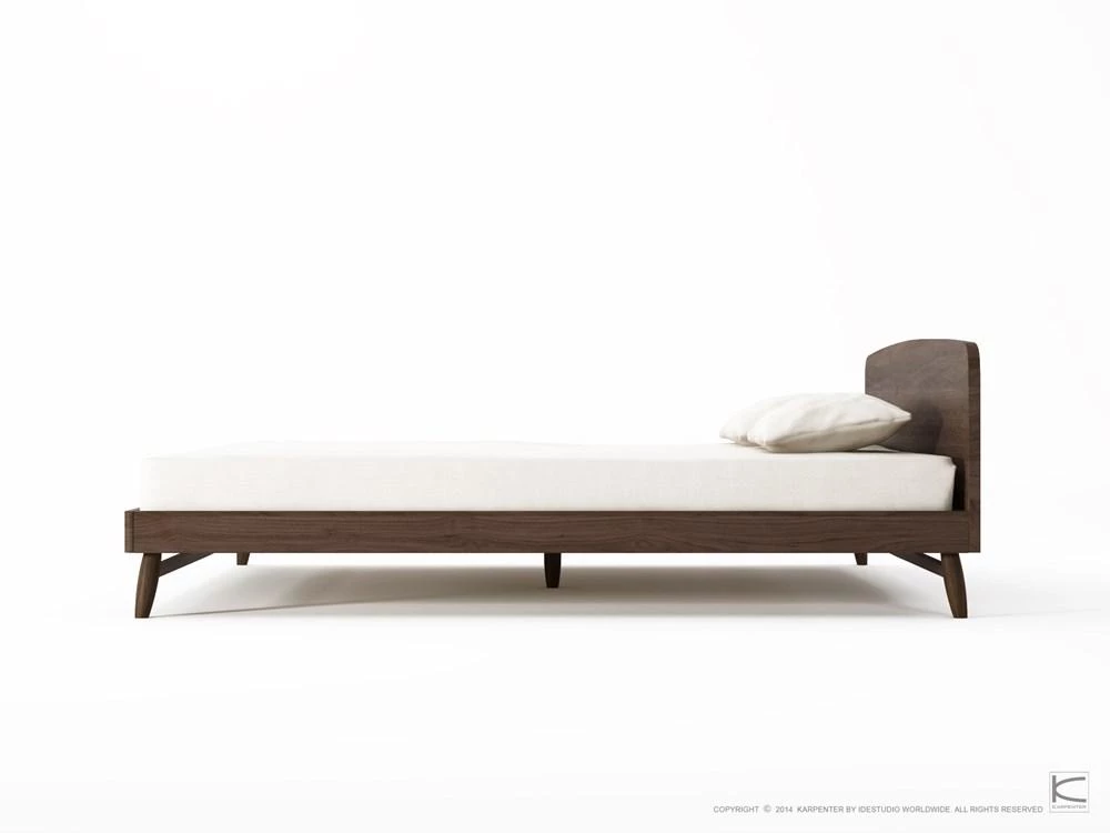 Karpenter INDOOR Twist King Single Bed - American Walnut 1 Karpenter INDOOR Twist King Single Bed - American Walnut