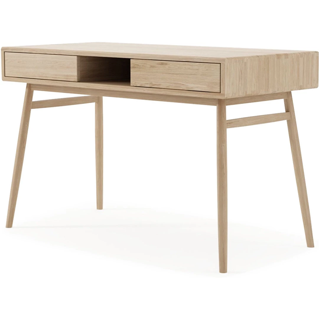 Karpenter Twist Desk With 2 Drawers- European Oak INDOOR 1 Karpenter Twist Desk With 2 Drawers- European Oak INDOOR