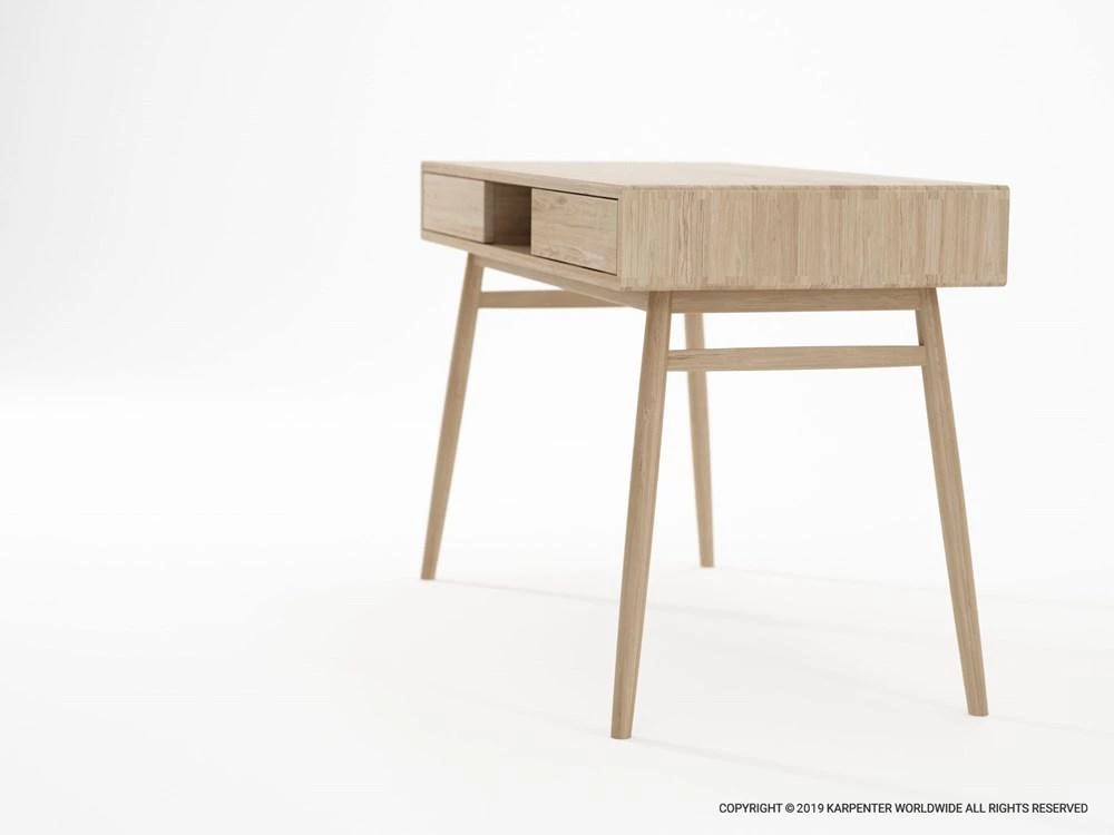 Karpenter Twist Desk With 2 Drawers- European Oak INDOOR 3 Karpenter Twist Desk With 2 Drawers- European Oak INDOOR