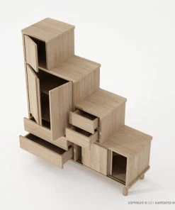 Karpenter Tansu K Stairs Cabinet - European White Oak INDOOR