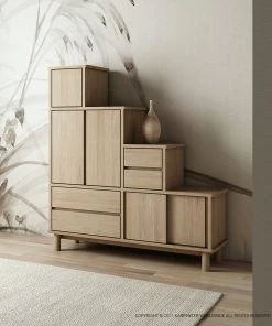 Karpenter Tansu K Stairs Cabinet - European White Oak INDOOR