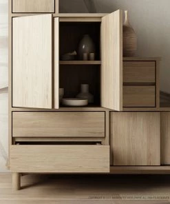 Karpenter Tansu K Stairs Cabinet - European White Oak INDOOR