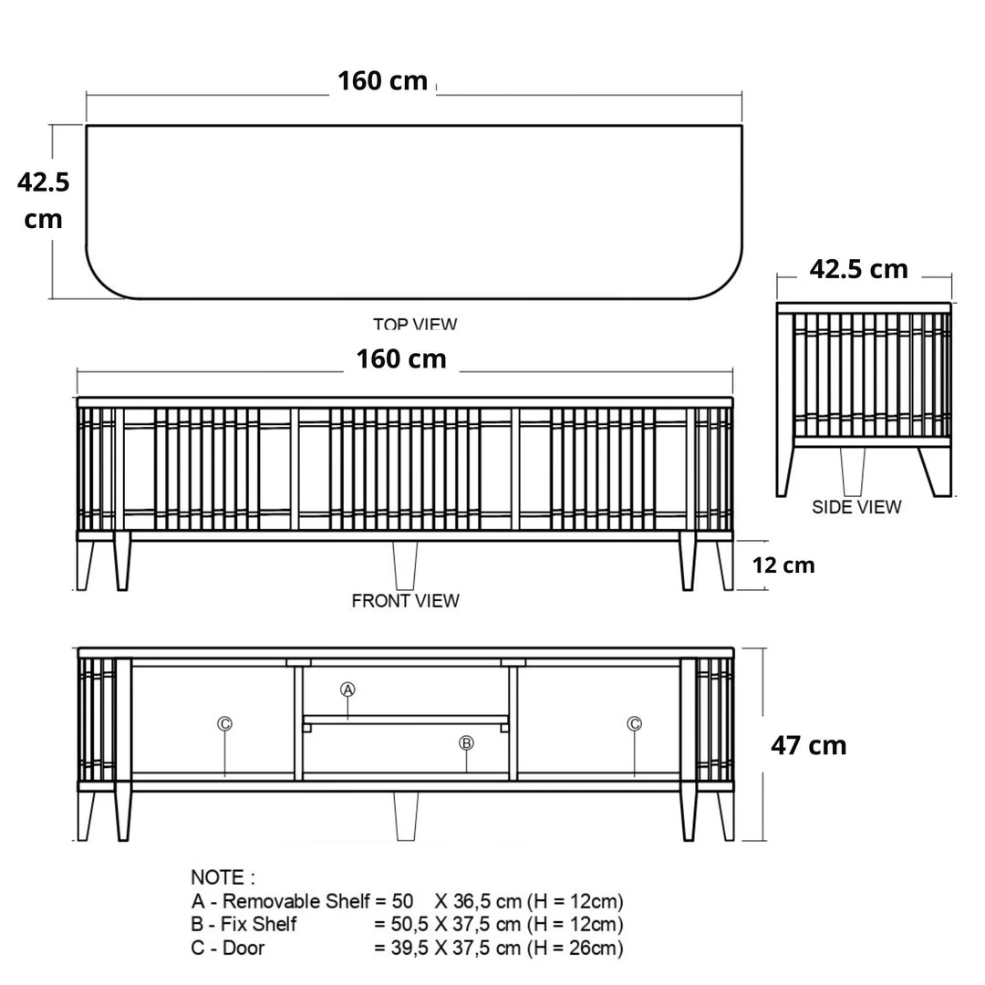Karpenter Koppar Media Cabinet With 3 Doors - FSC Teak INDOOR 6 Karpenter Koppar Media Cabinet With 3 Doors - FSC Teak INDOOR