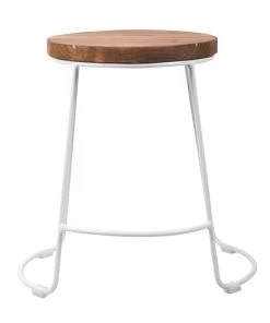 SLH Splay Dining Stool White INDOOR