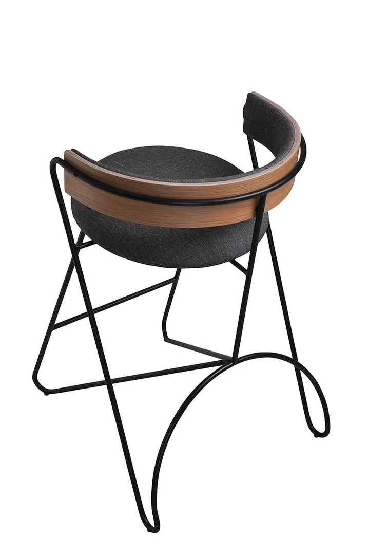 Marmo INDOOR Loop Barstool Black|Oak|Grey 4 Marmo INDOOR Loop Barstool Black|Oak|Grey