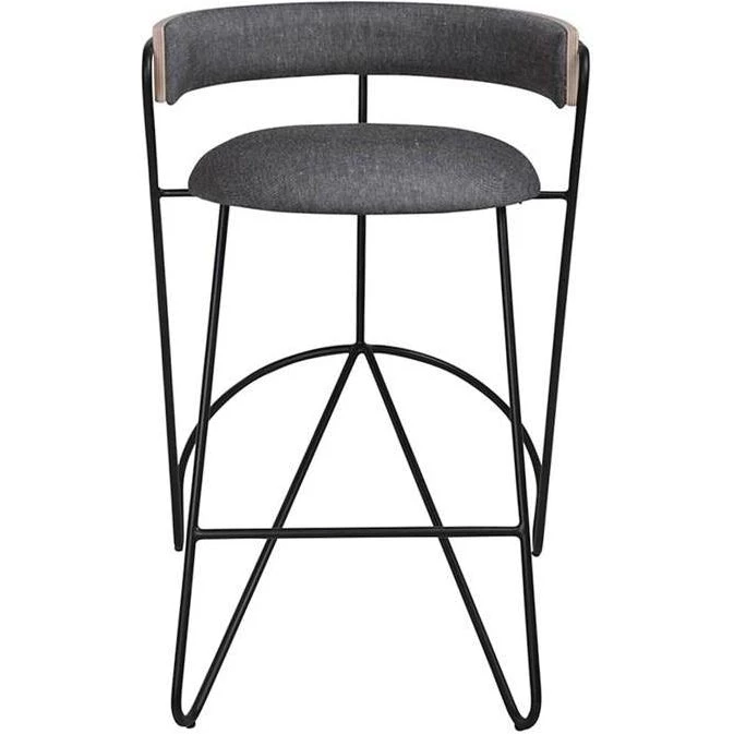 Marmo INDOOR Loop Barstool Black|Oak|Grey 1 Marmo INDOOR Loop Barstool Black|Oak|Grey
