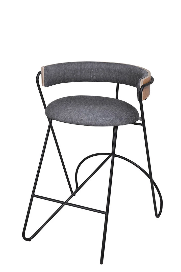 Marmo INDOOR Loop Barstool Black|Oak|Grey 3 Marmo INDOOR Loop Barstool Black|Oak|Grey