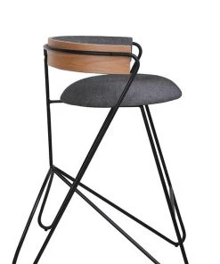 Marmo Loop Counter Stool Black & Grey