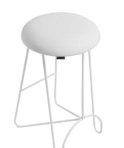 Marmo Loop Backless Barstool White| White 6 Marmo Loop Backless Barstool White| White