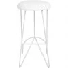 Marmo Loop Backless Barstool White| White