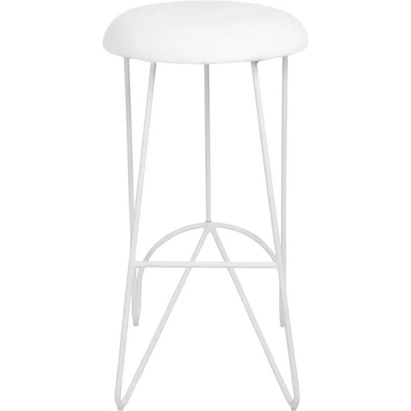 Marmo Loop Backless Barstool White| White 1 Marmo Loop Backless Barstool White| White