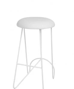 Marmo Loop Backless Barstool White| White 7 Marmo Loop Backless Barstool White| White